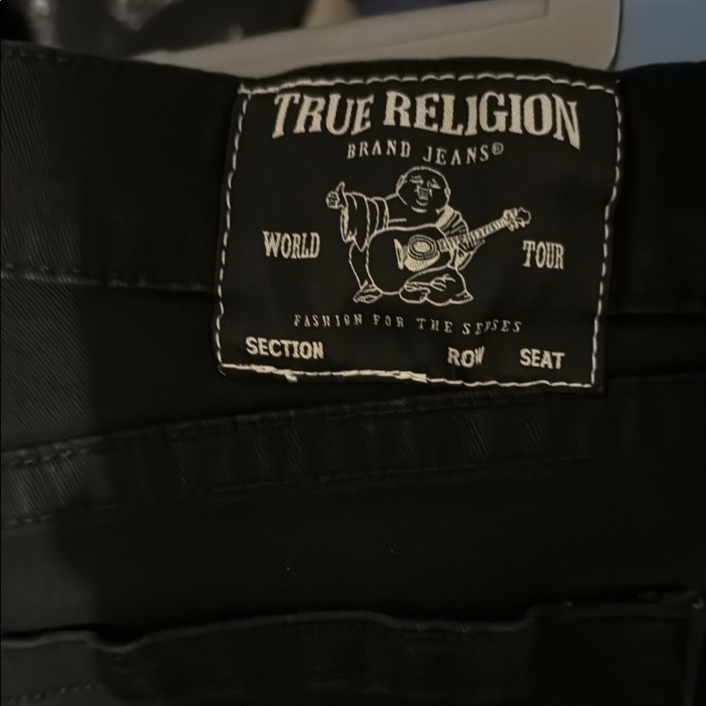 True Religion Black Slim Jeans Iconic Design